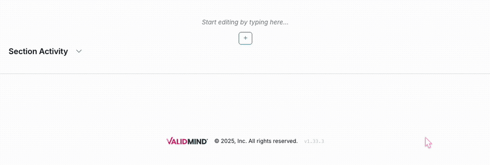 Screenshot showing insert block button in model documentation